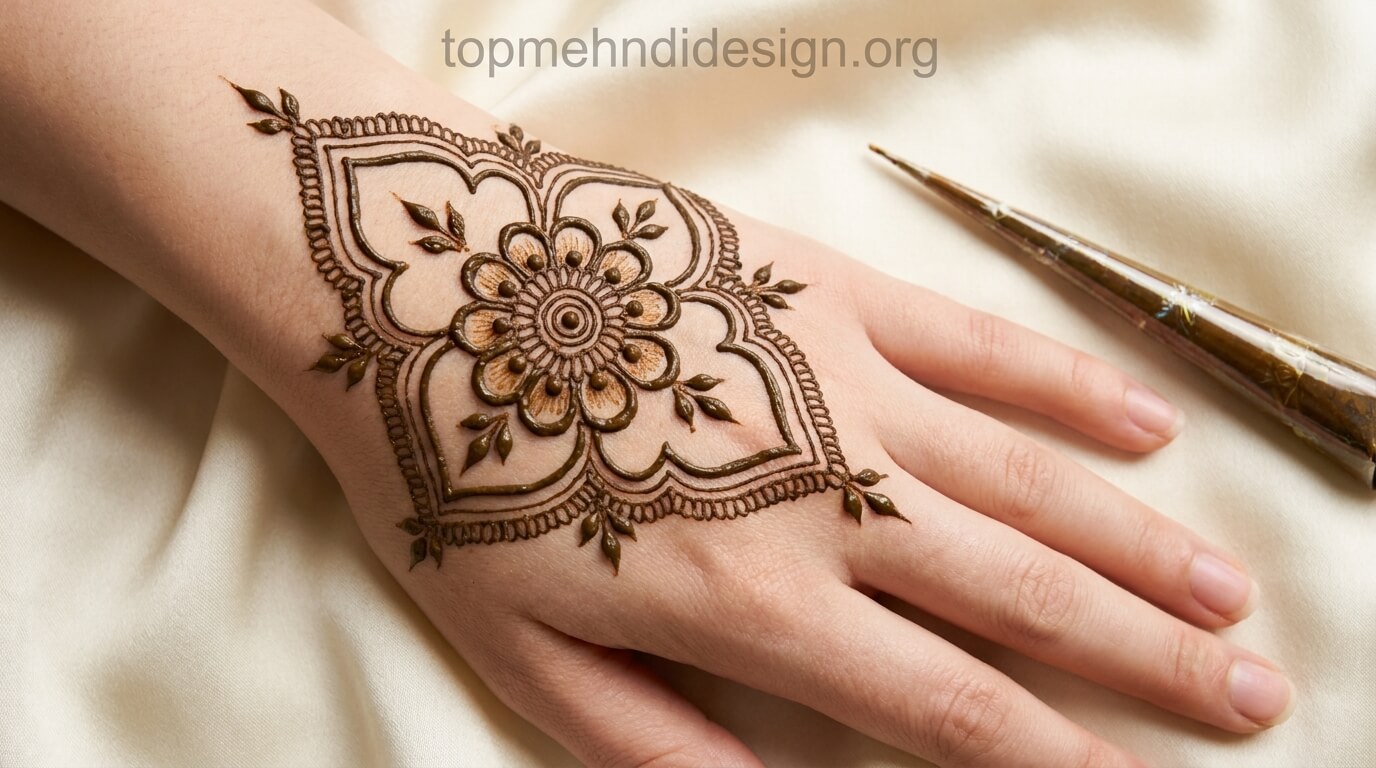 Nikah Mehndi Design Simple 2026 