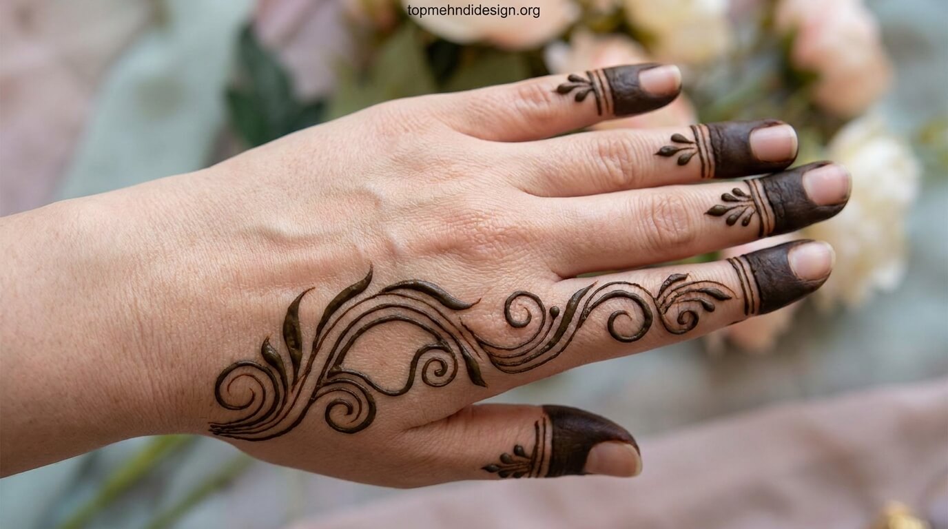 Nikah Mehndi Design Simple 2026 