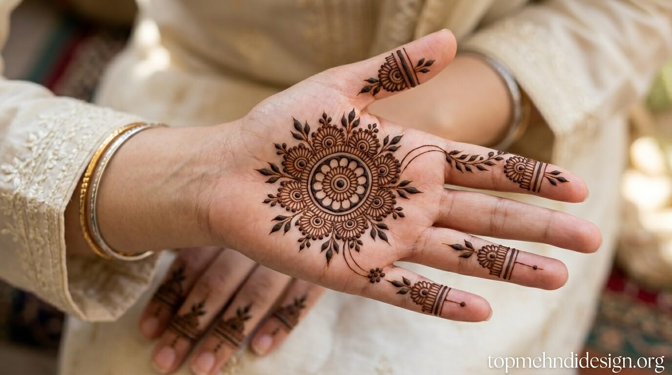 Bakra Eid Mehndi Design Front Hand 2026