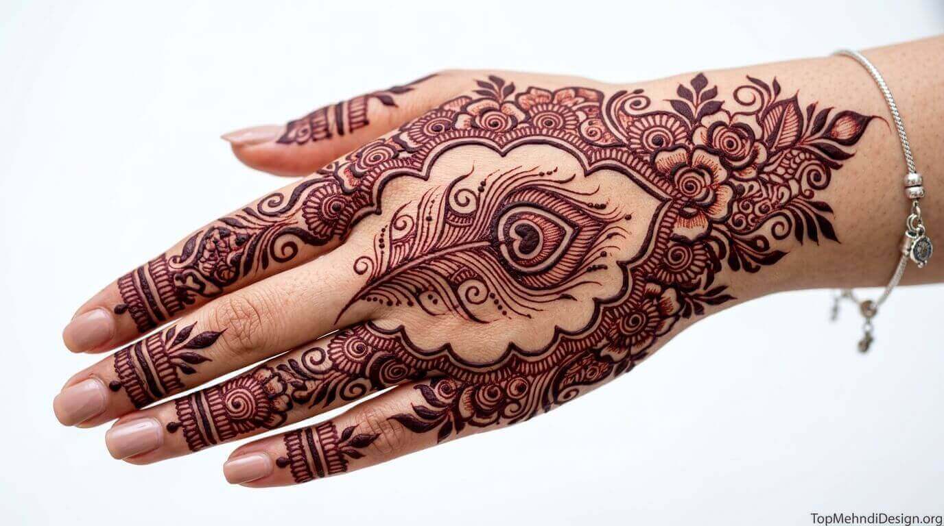 Peacock Mehndi Design for Eid ul Adha 2026