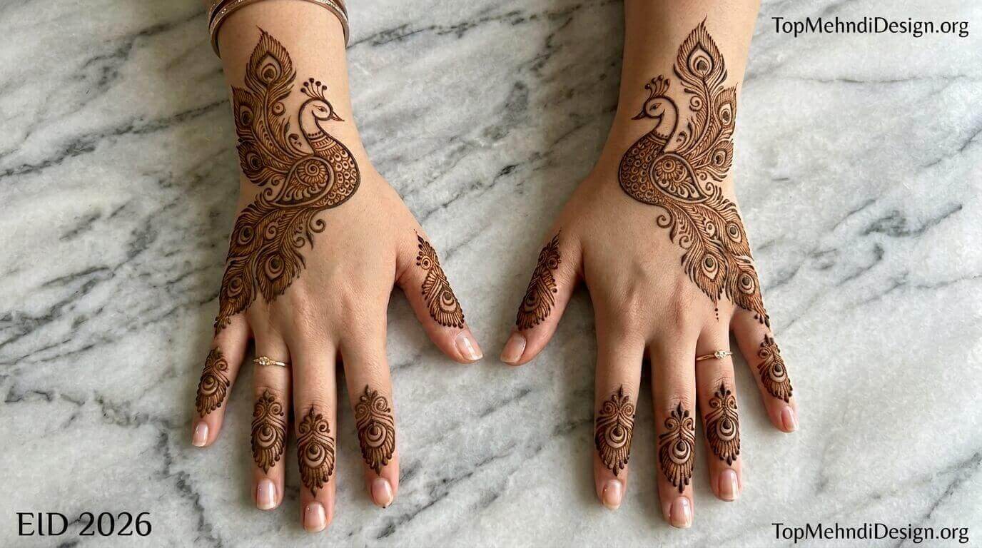Peacock Mehndi Design for Eid ul Adha 2026