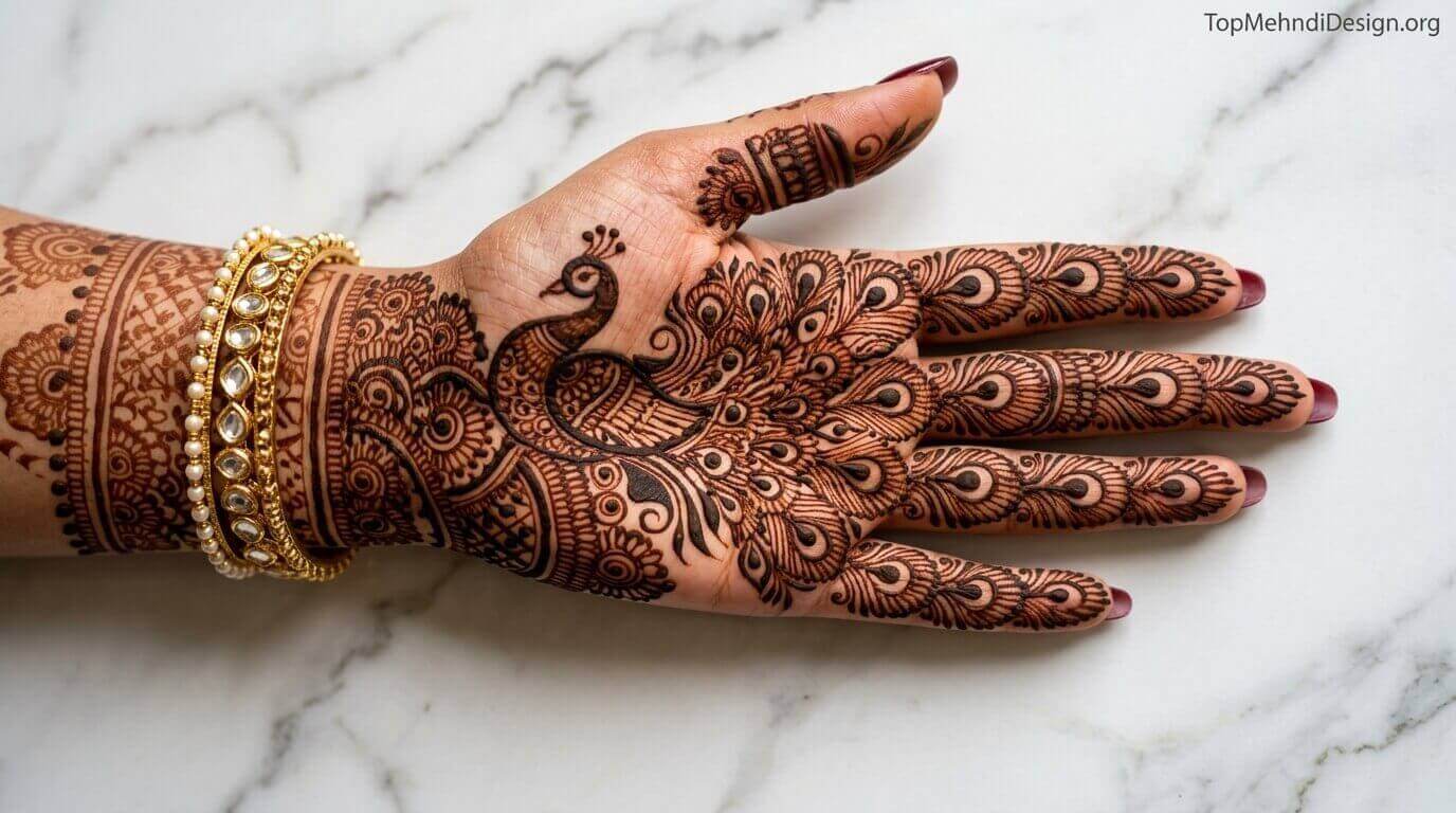 Peacock Mehndi Design for Eid ul Adha 2026