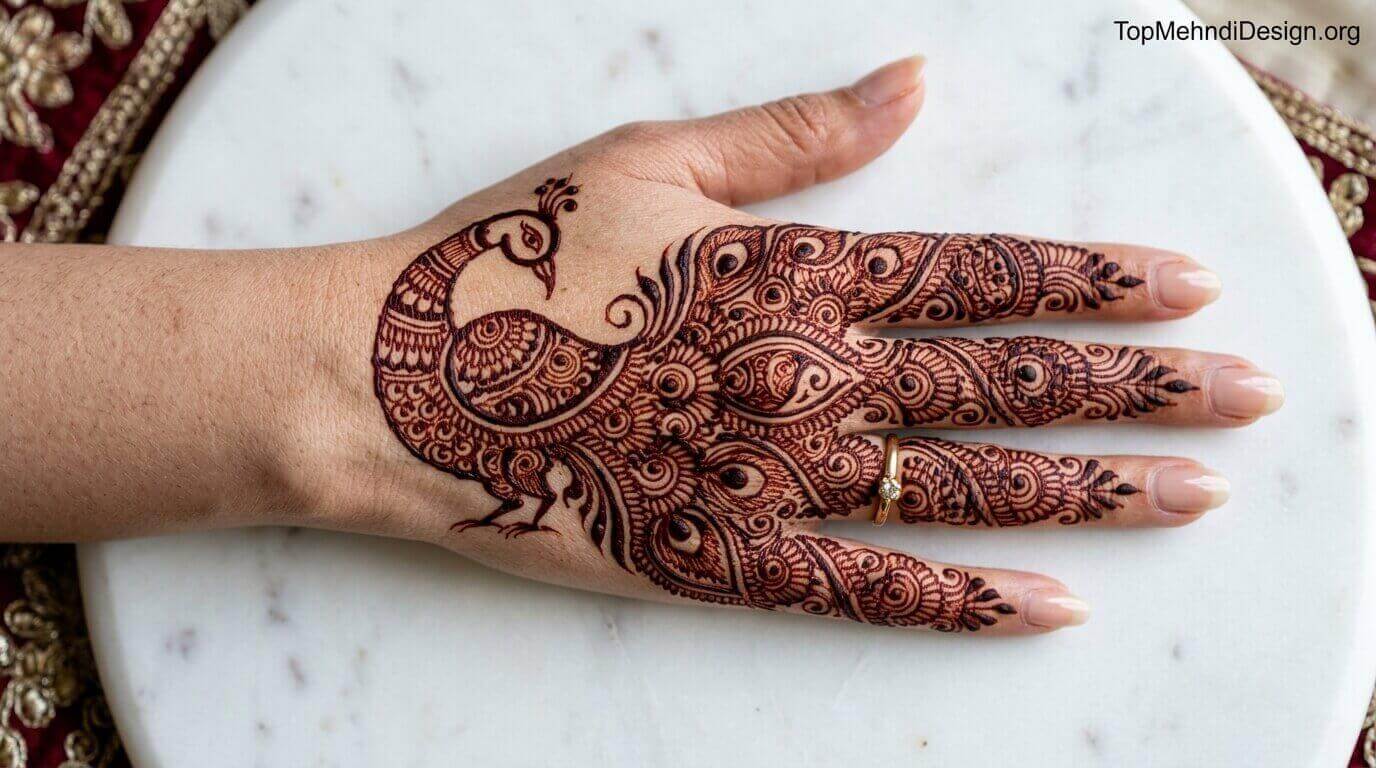 Peacock Mehndi Design for Eid ul Adha 2026