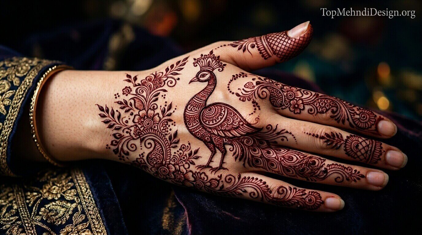 Peacock Mehndi Design for Eid ul Adha 2026