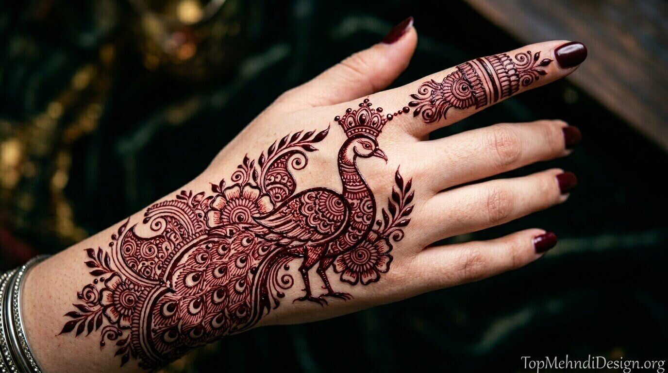 Peacock Mehndi Design for Eid ul Adha 2026