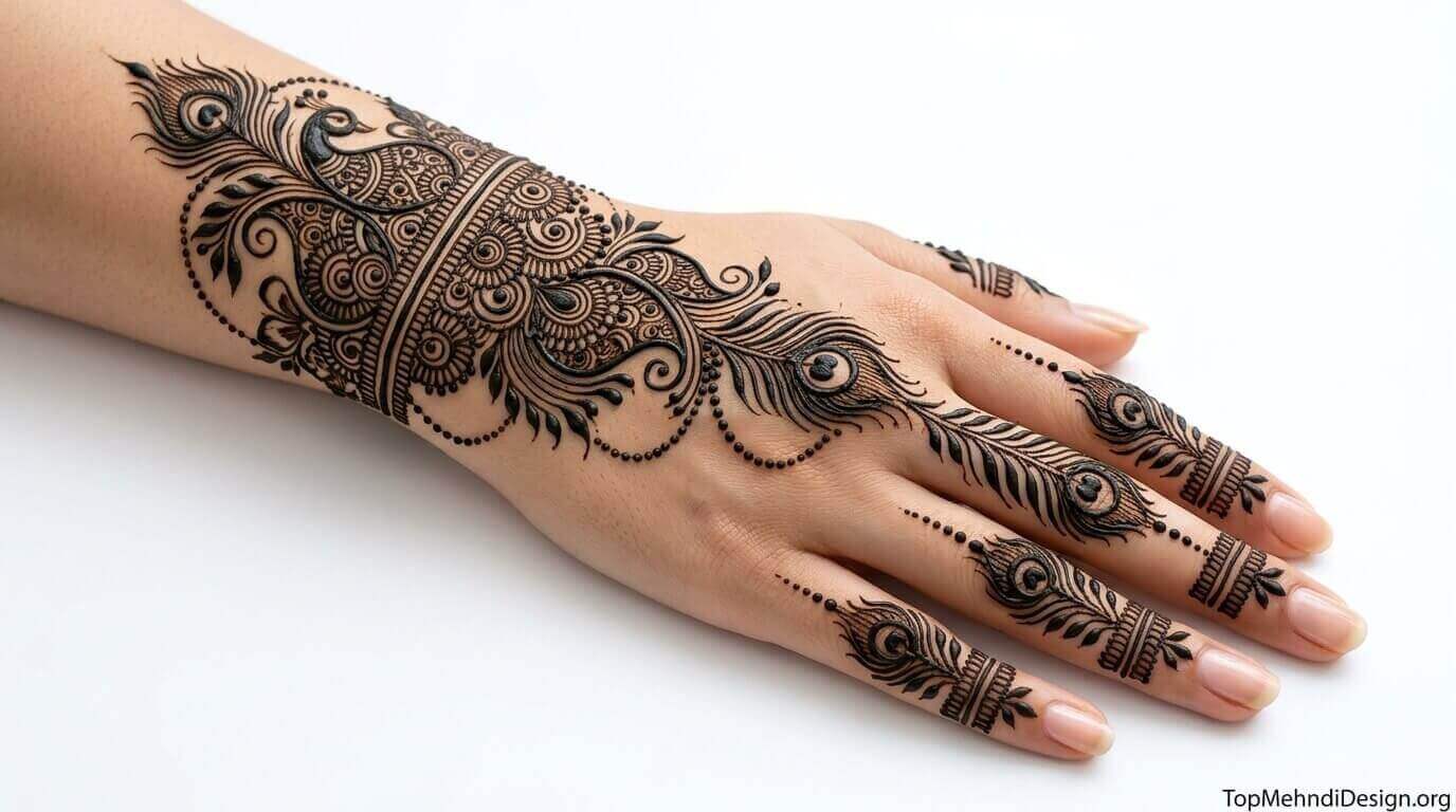 Peacock Mehndi Design for Eid ul Adha 2026