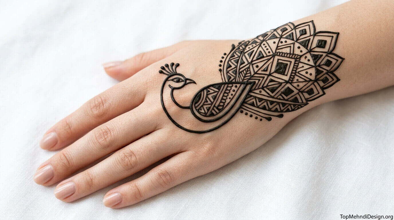 Peacock Mehndi Design for Eid ul Adha 2026