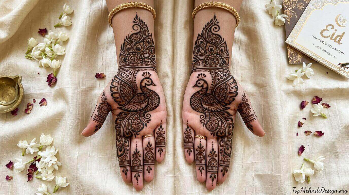 Peacock Mehndi Design for Eid ul Adha 2026
