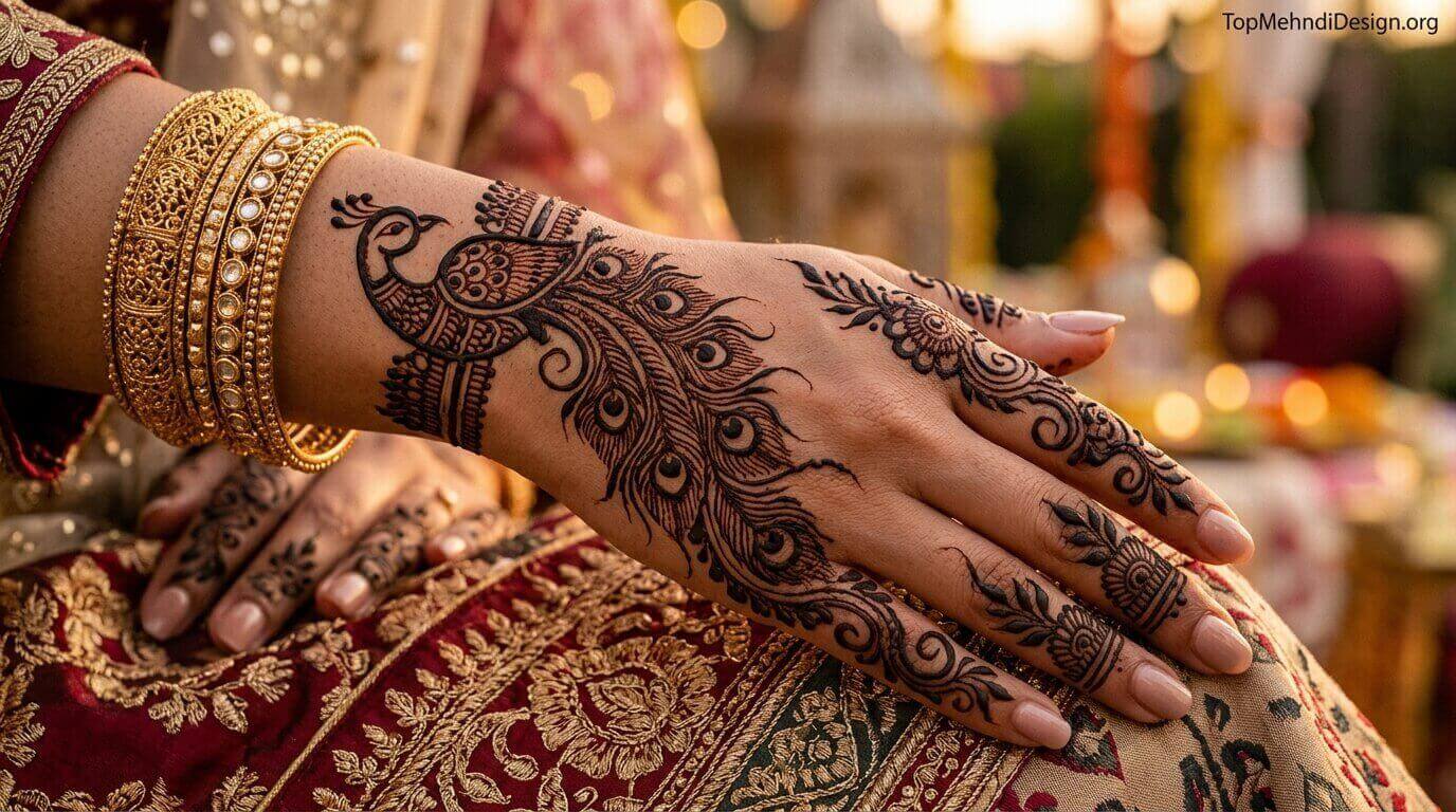 Peacock Mehndi Design for Eid ul Adha 2026