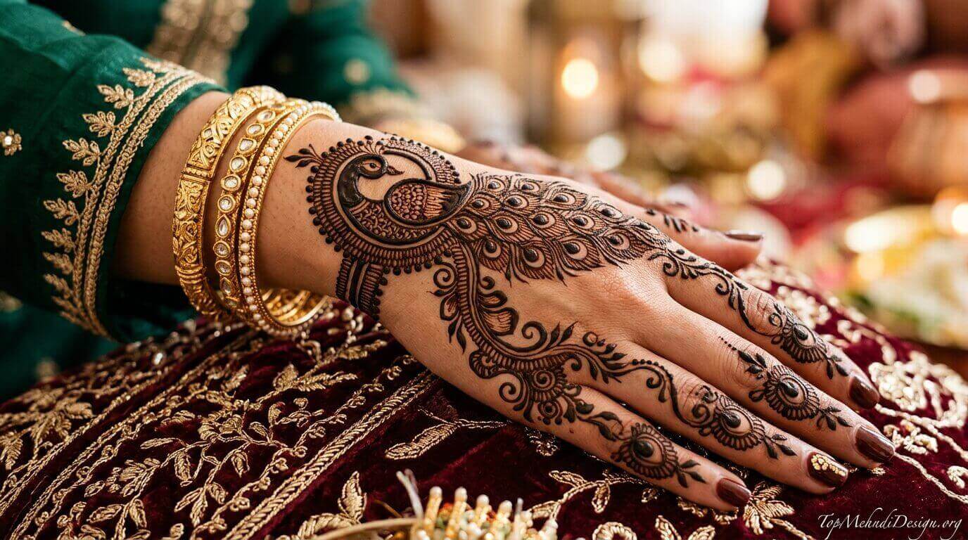 Peacock Mehndi Design for Eid ul Adha 2026