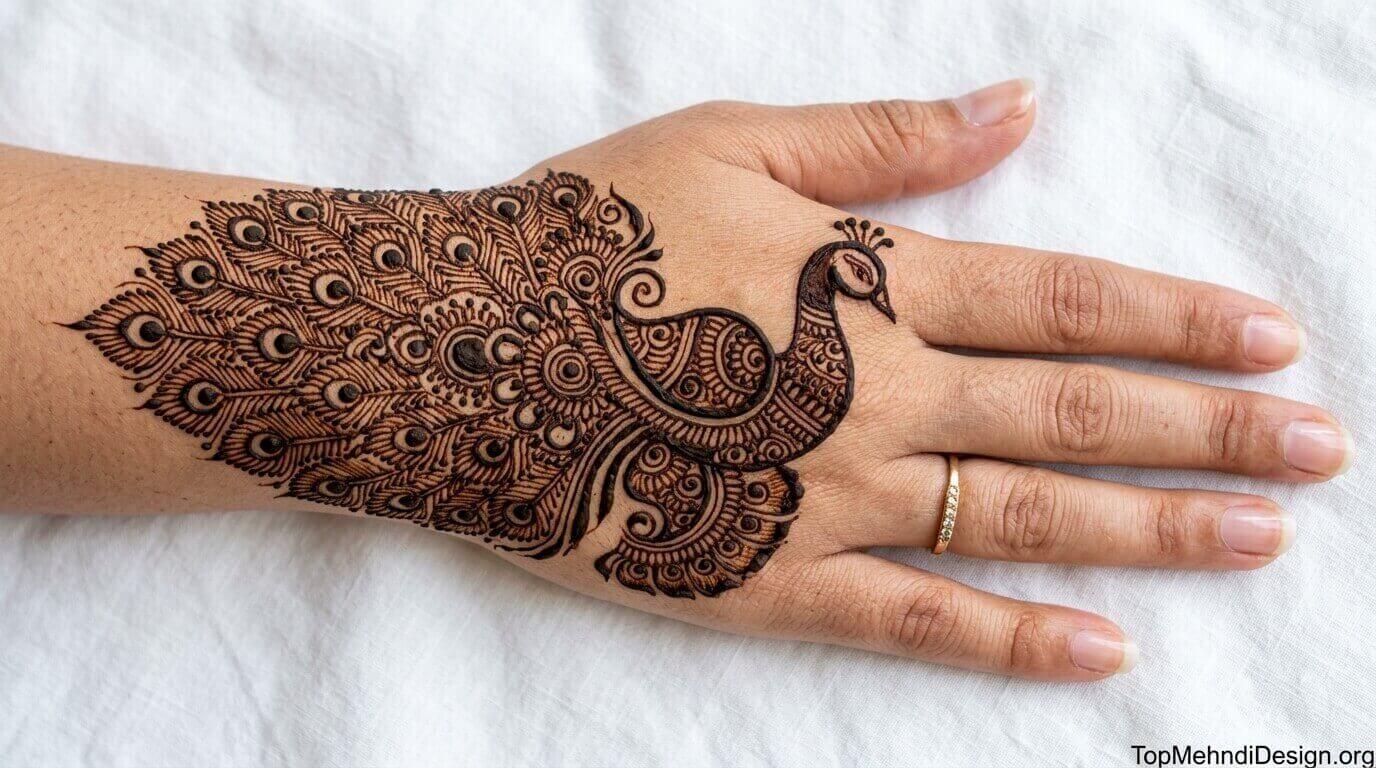 Peacock Mehndi Design for Eid ul Adha 2026