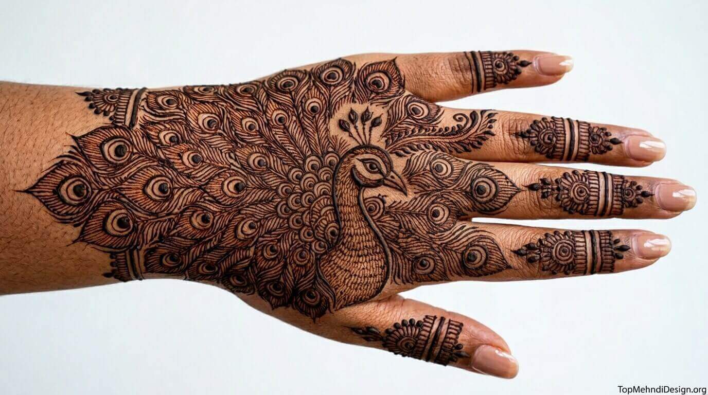 Peacock Mehndi Design for Eid ul Adha 2026