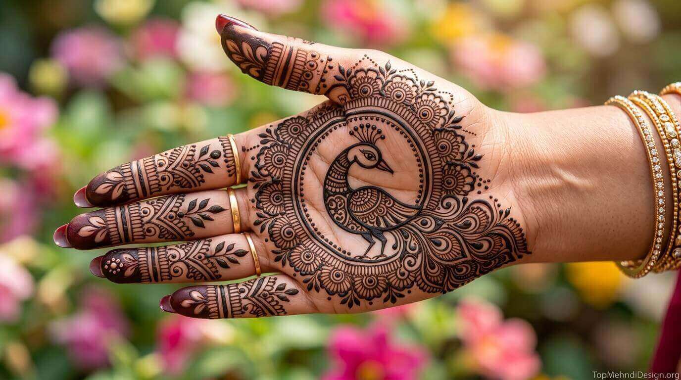 Peacock Mehndi Design for Eid ul Adha 2026