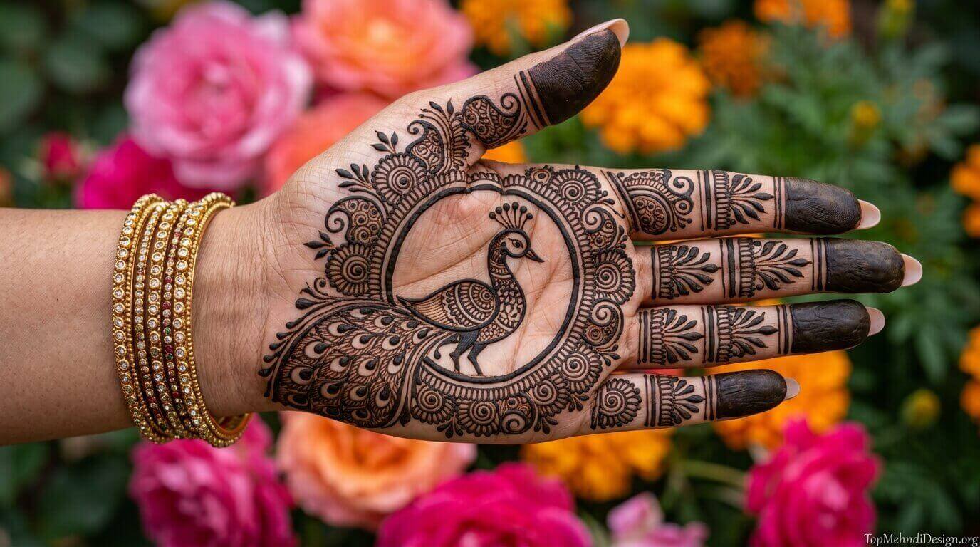 Peacock Mehndi Design for Eid ul Adha 2026