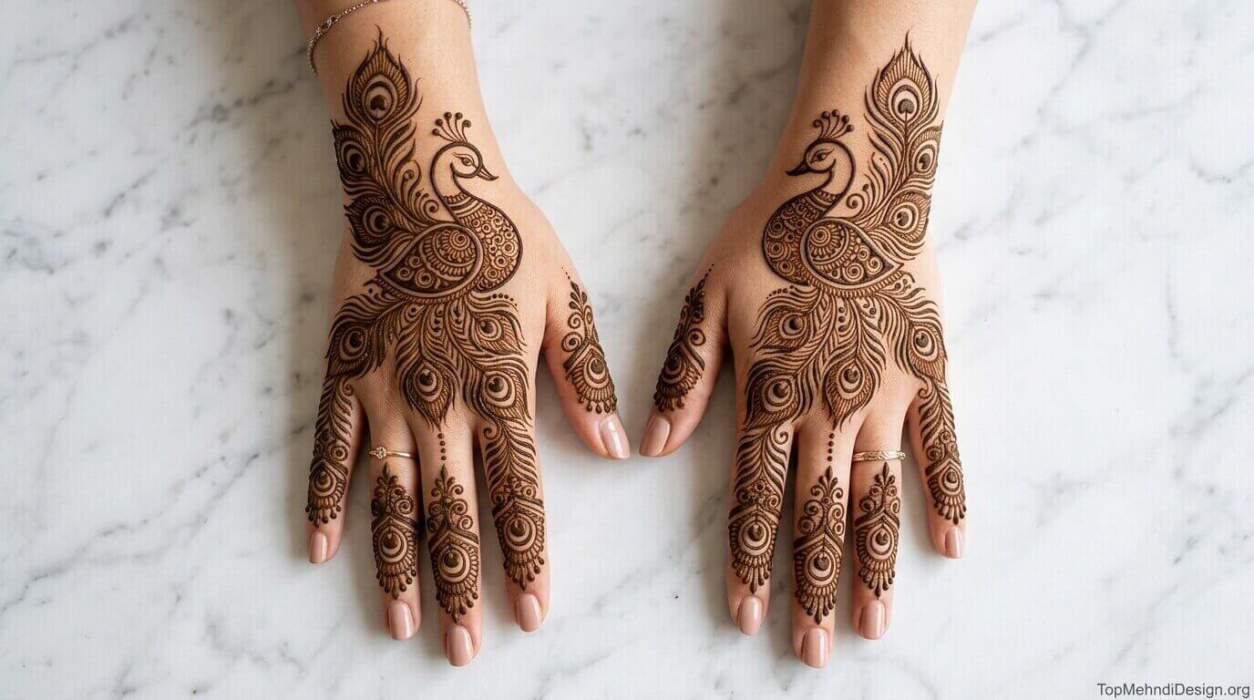 Peacock Mehndi Design for Eid ul Adha 2026