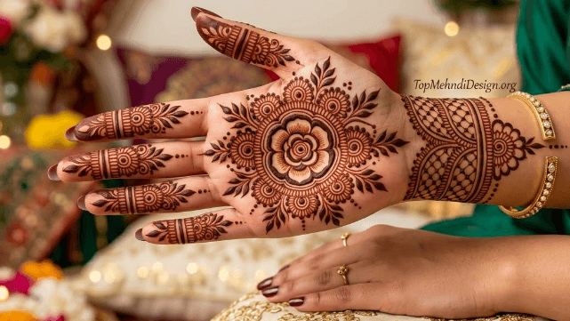 Rose Mehndi Design for Eid ul Adha 2026