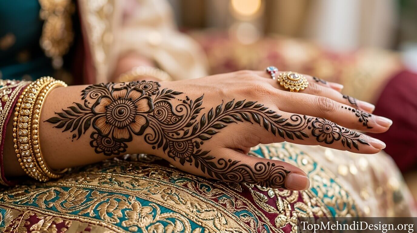 Rose Mehndi Design for Eid ul Adha 2026