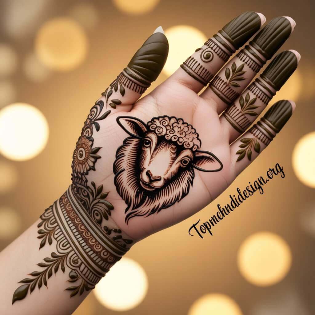 Sheep Mehndi Design for Eid ul Adha 2026
