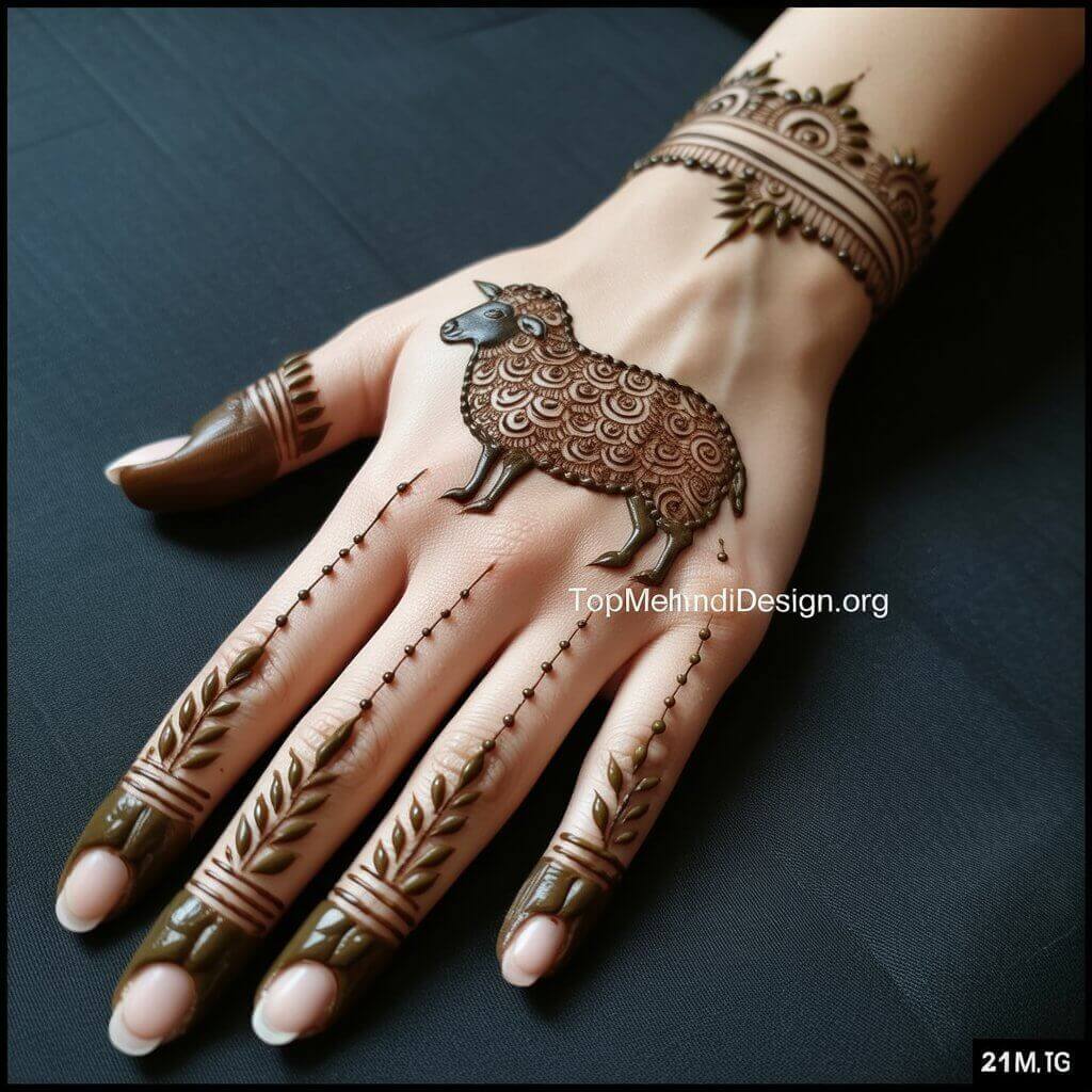 Sheep Mehndi Design for Eid ul Adha 2026