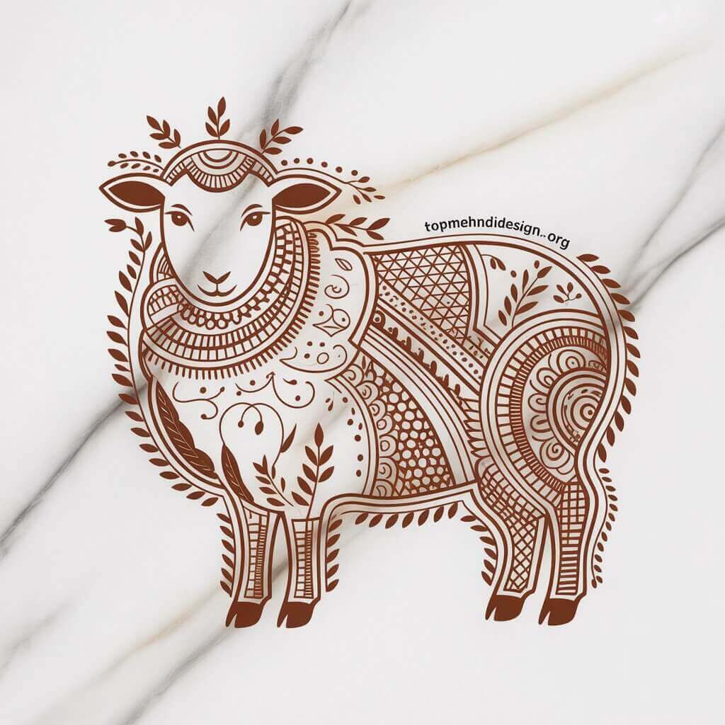 Sheep Mehndi Design for Eid ul Adha 2026
