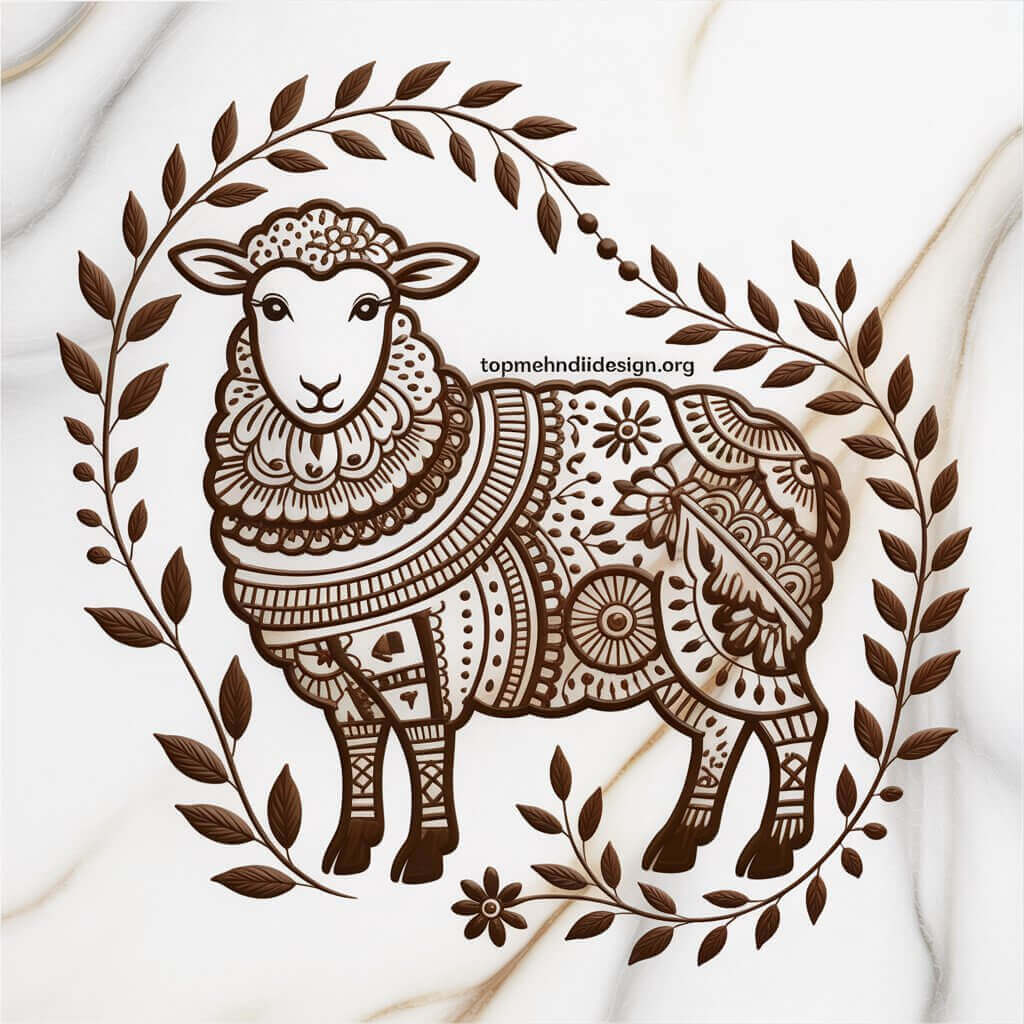Sheep Mehndi Design for Eid ul Adha 2026