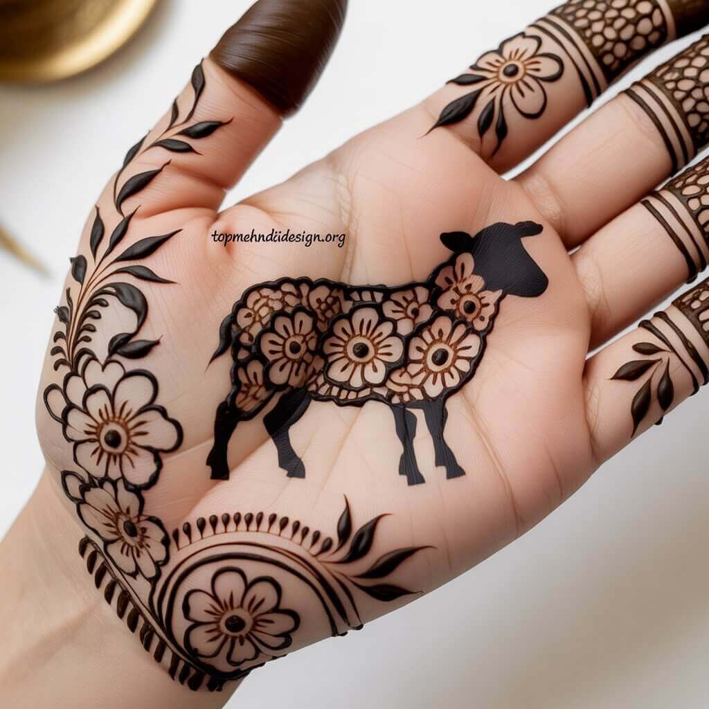 Sheep Mehndi Design for Eid ul Adha 2026