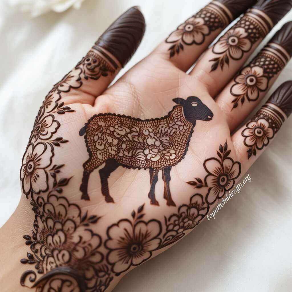 Sheep Mehndi Design for Eid ul Adha 2026