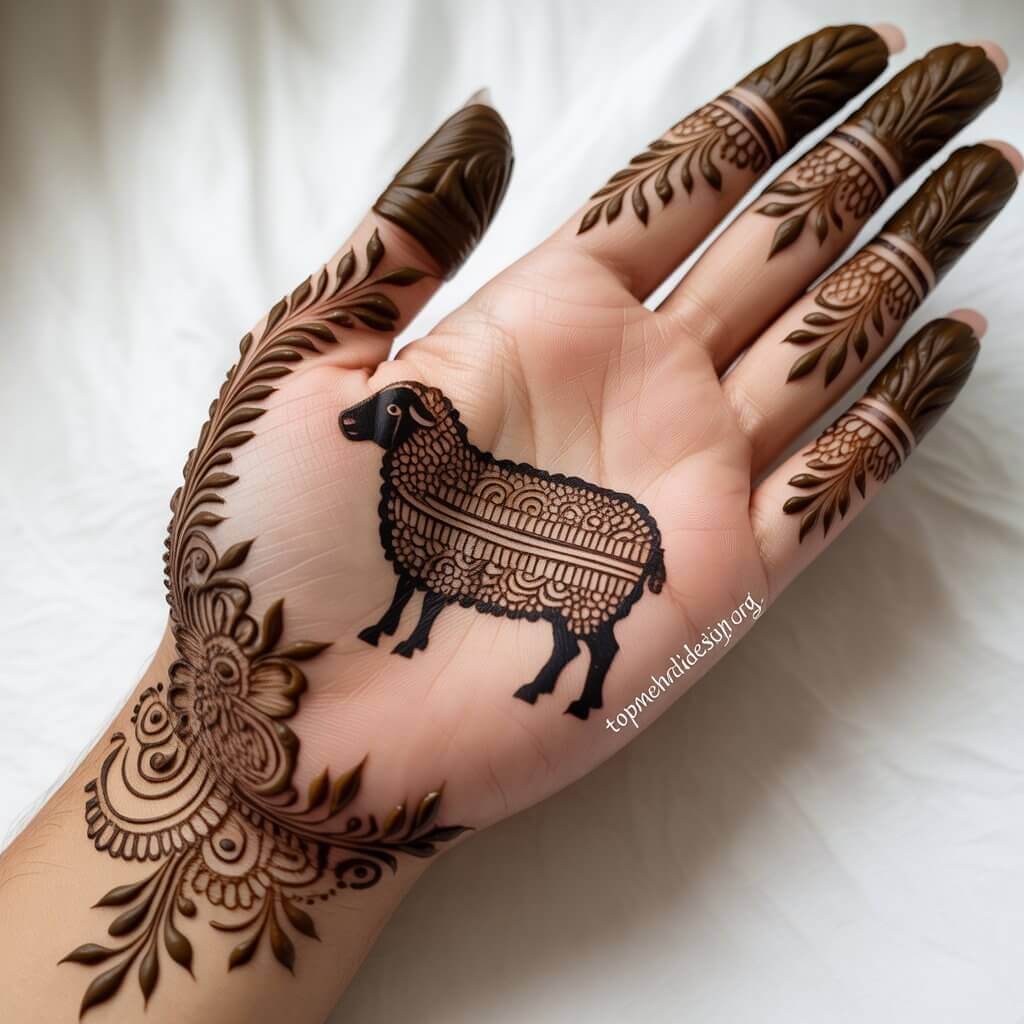 Sheep Mehndi Design for Eid ul Adha 2026