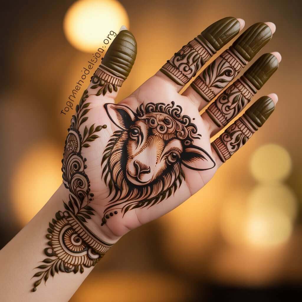 Sheep Mehndi Design for Eid ul Adha 2026