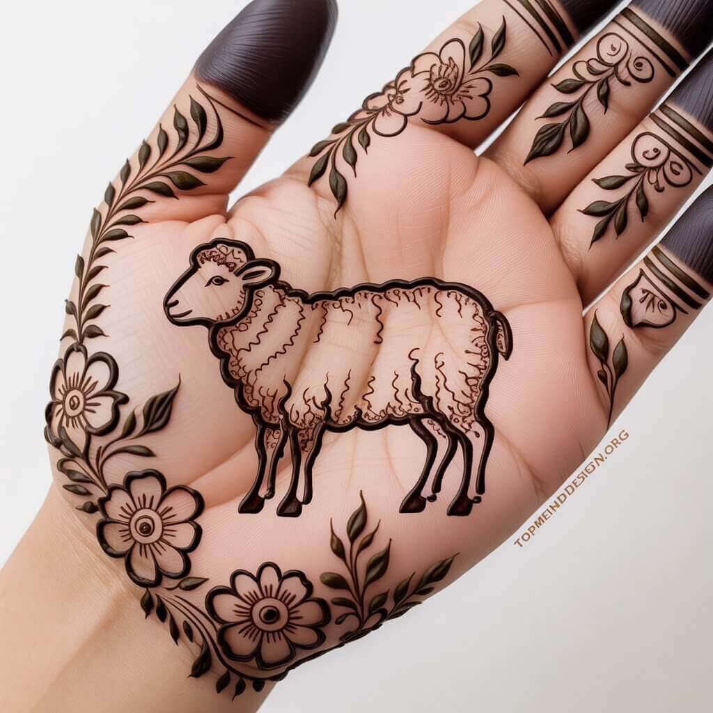 Sheep Mehndi Design for Eid ul Adha 2026