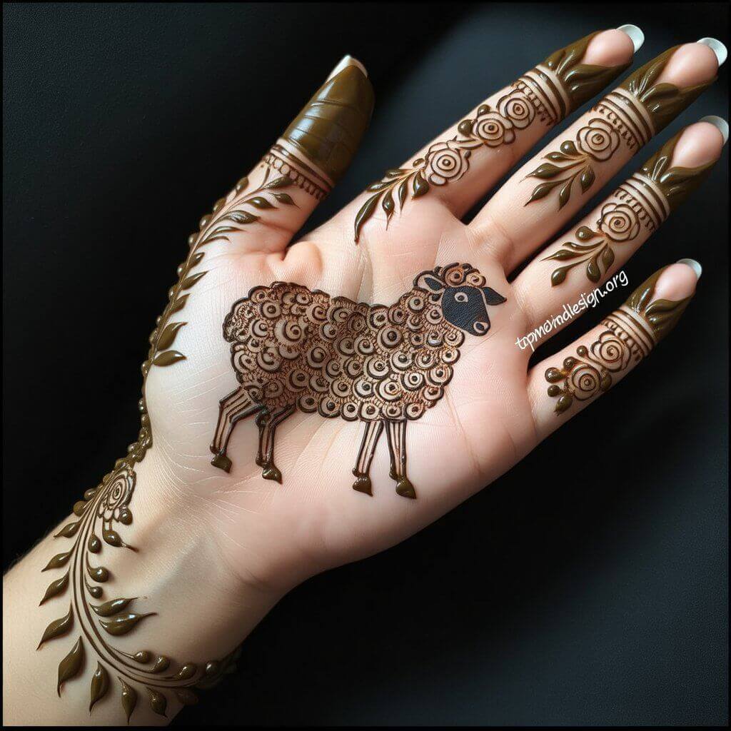 Sheep Mehndi Design for Eid ul Adha 2026