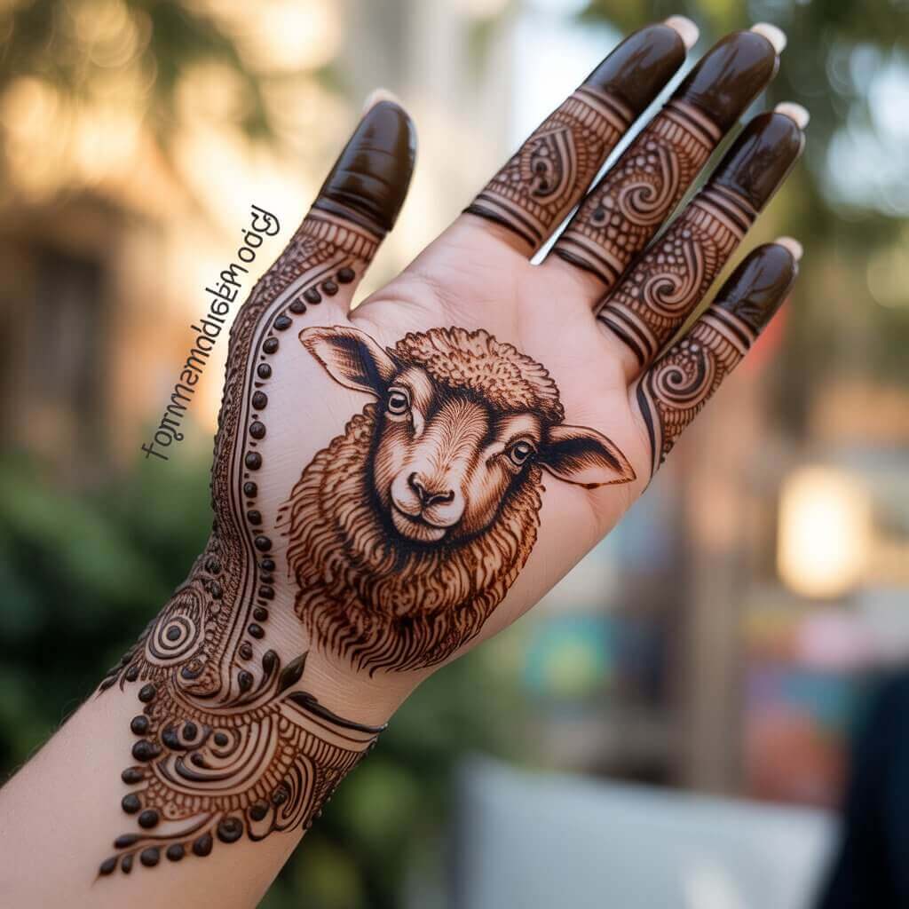 Sheep Mehndi Design for Eid ul Adha 2026