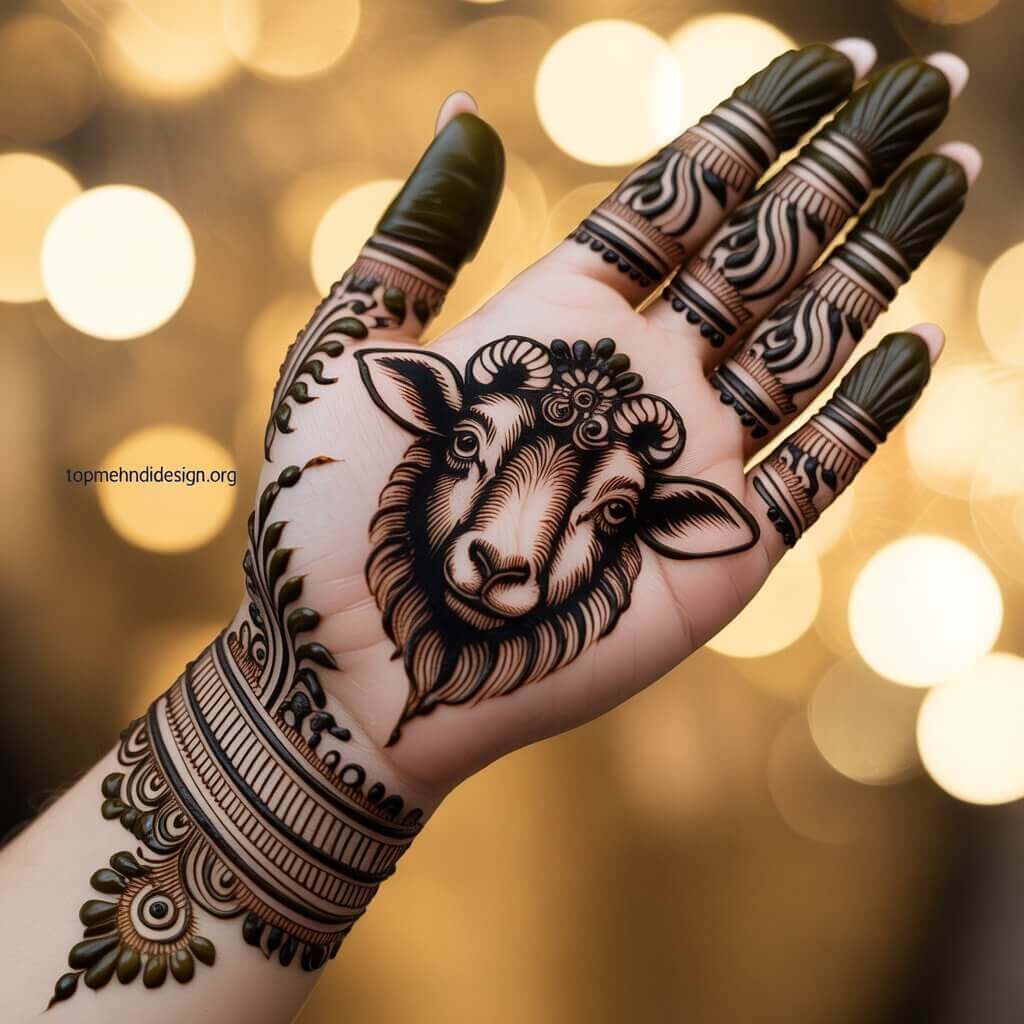 Sheep Mehndi Design for Eid ul Adha 2026