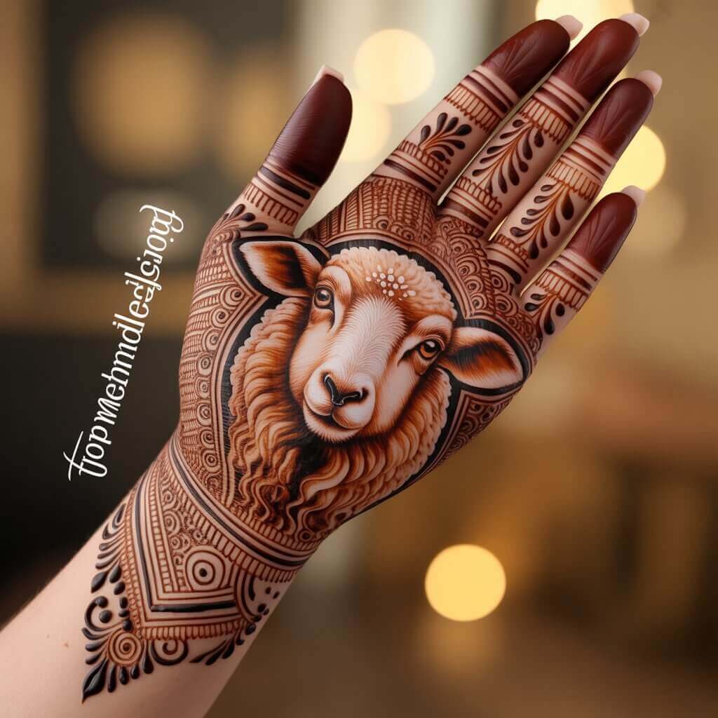 Sheep Mehndi Design for Eid ul Adha 2026