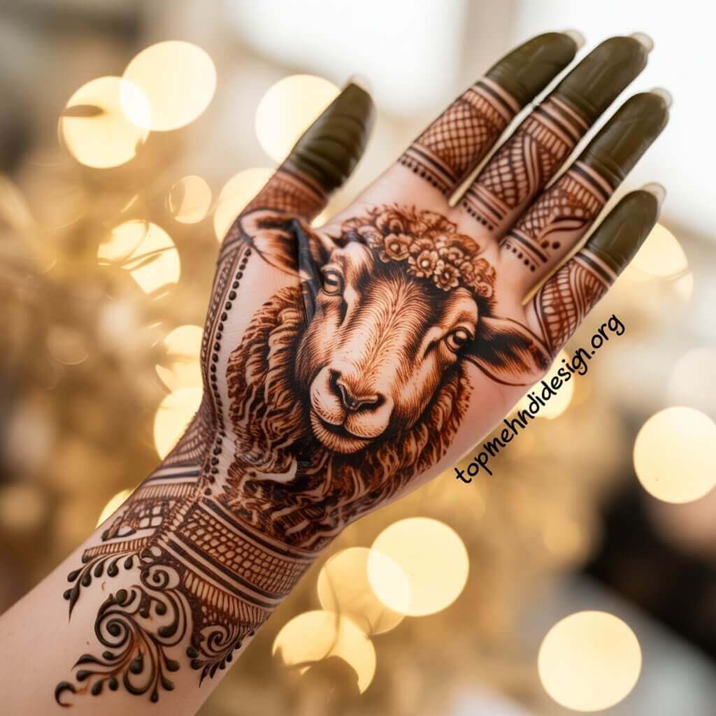 Sheep Mehndi Design for Eid ul Adha 2026