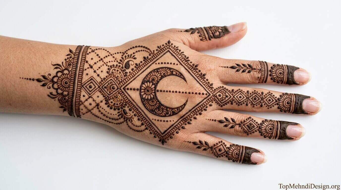 Simple Chand Mehndi Design Back Hand 2026