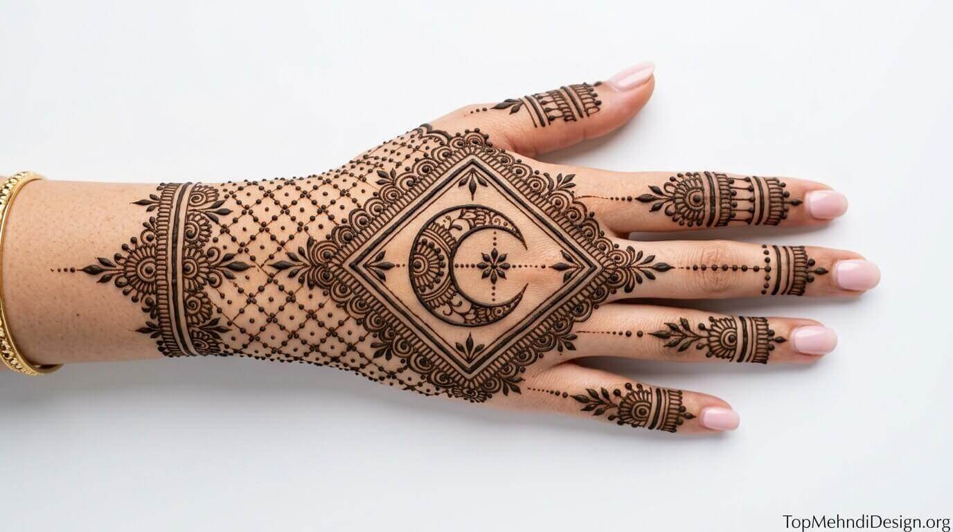 Simple Chand Mehndi Design Back Hand 2026