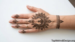 Simple Chand Mehndi Design Back Hand 2026