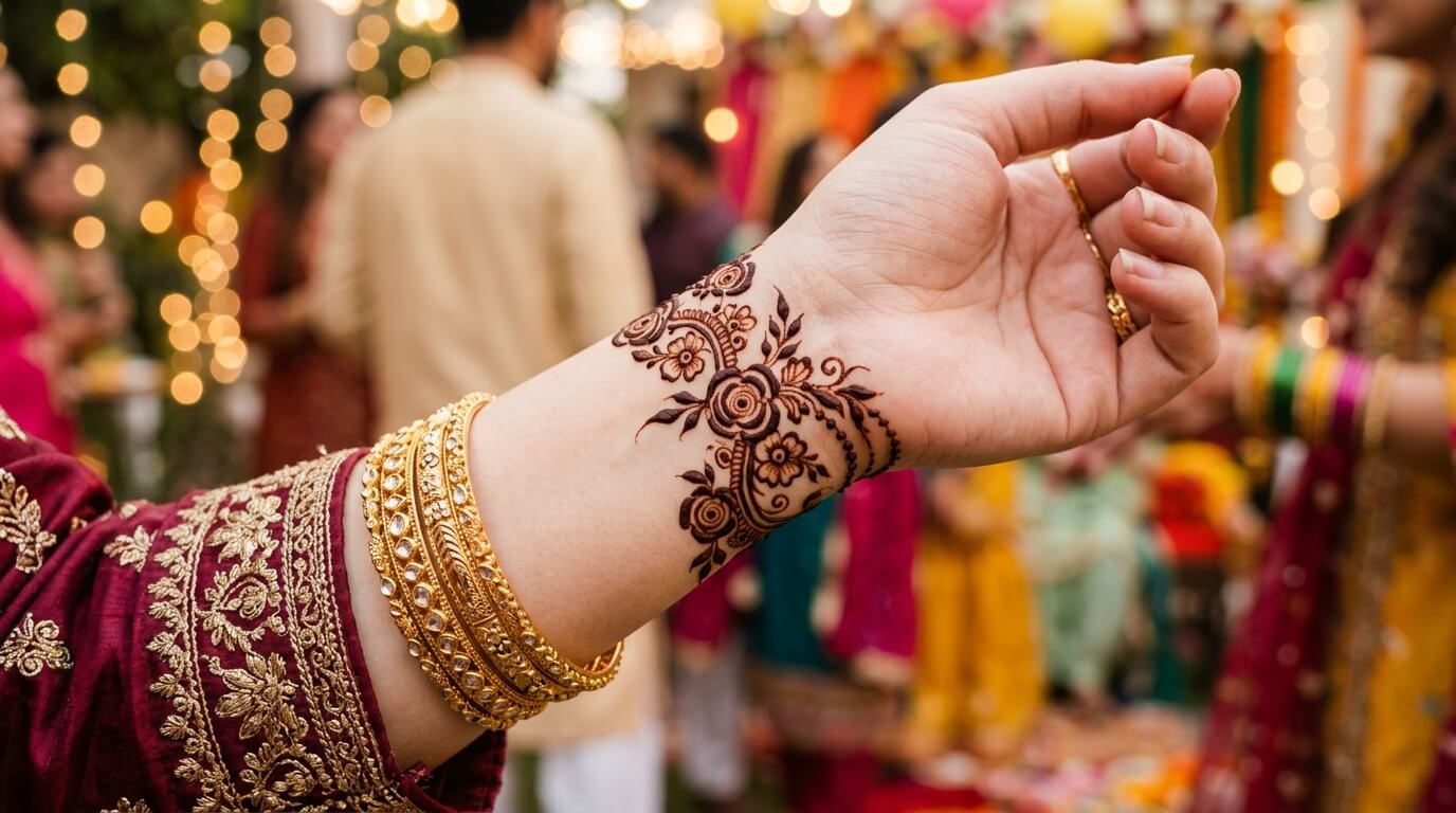 Bakra Eid Mehndi Design Wrist 2026