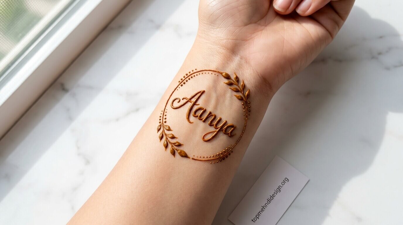 Mehndi Design with Name Inside 2026