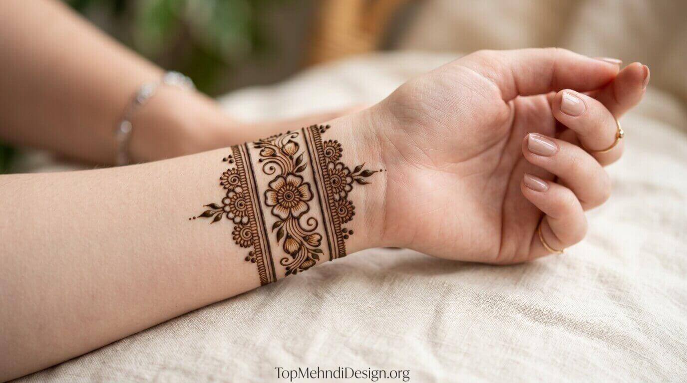 Wrist Mehndi Design Simple 2026