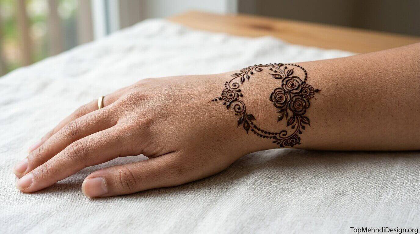 Wrist Mehndi Design Simple 2026