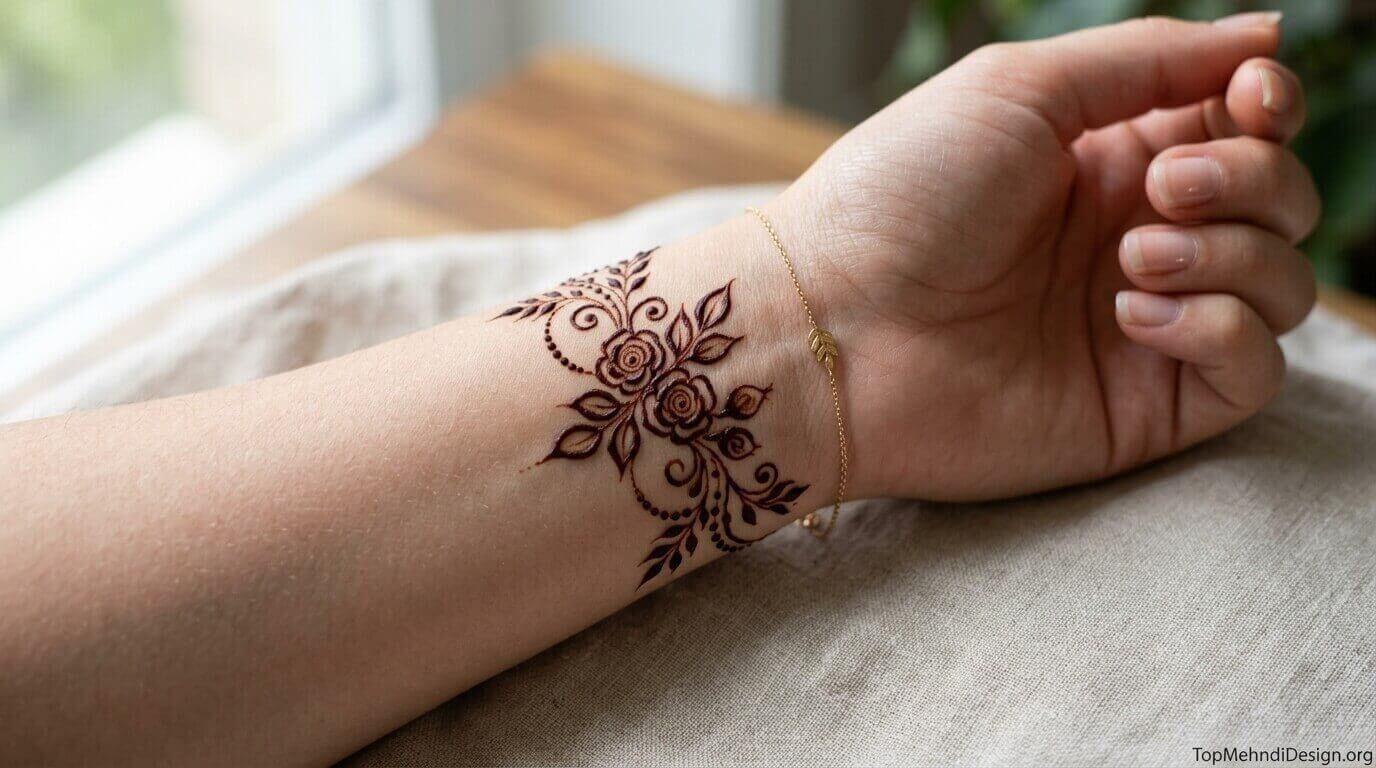 Wrist Mehndi Design Simple 2026