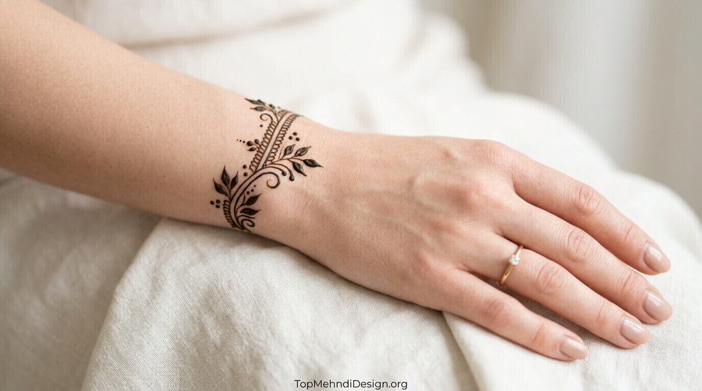Wrist Mehndi Design Simple 2026