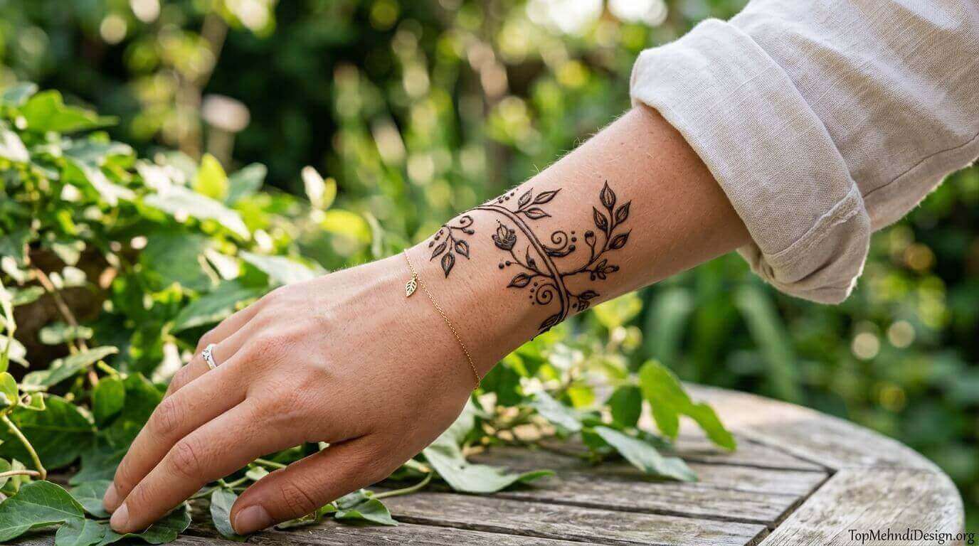 Wrist Mehndi Design Simple 2026