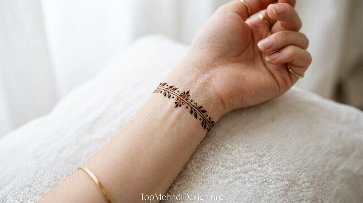 Wrist Mehndi Design Simple 2026
