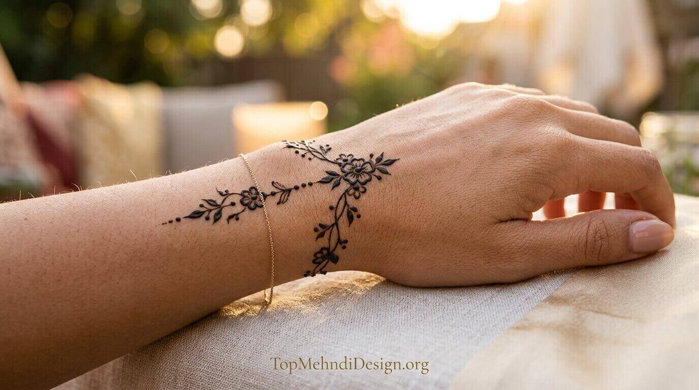 Wrist Mehndi Design Simple 2026