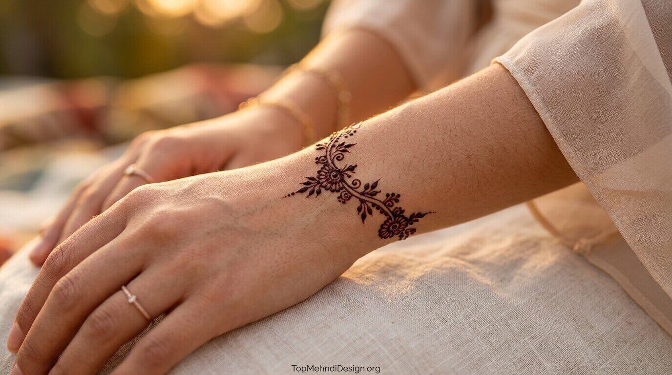 Wrist Mehndi Design Simple 2026