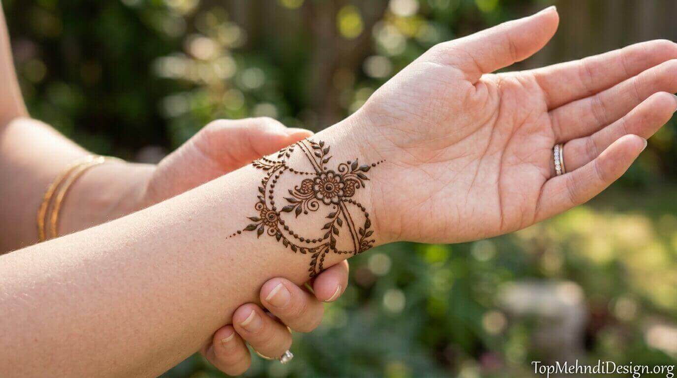Wrist Mehndi Design Simple 2026