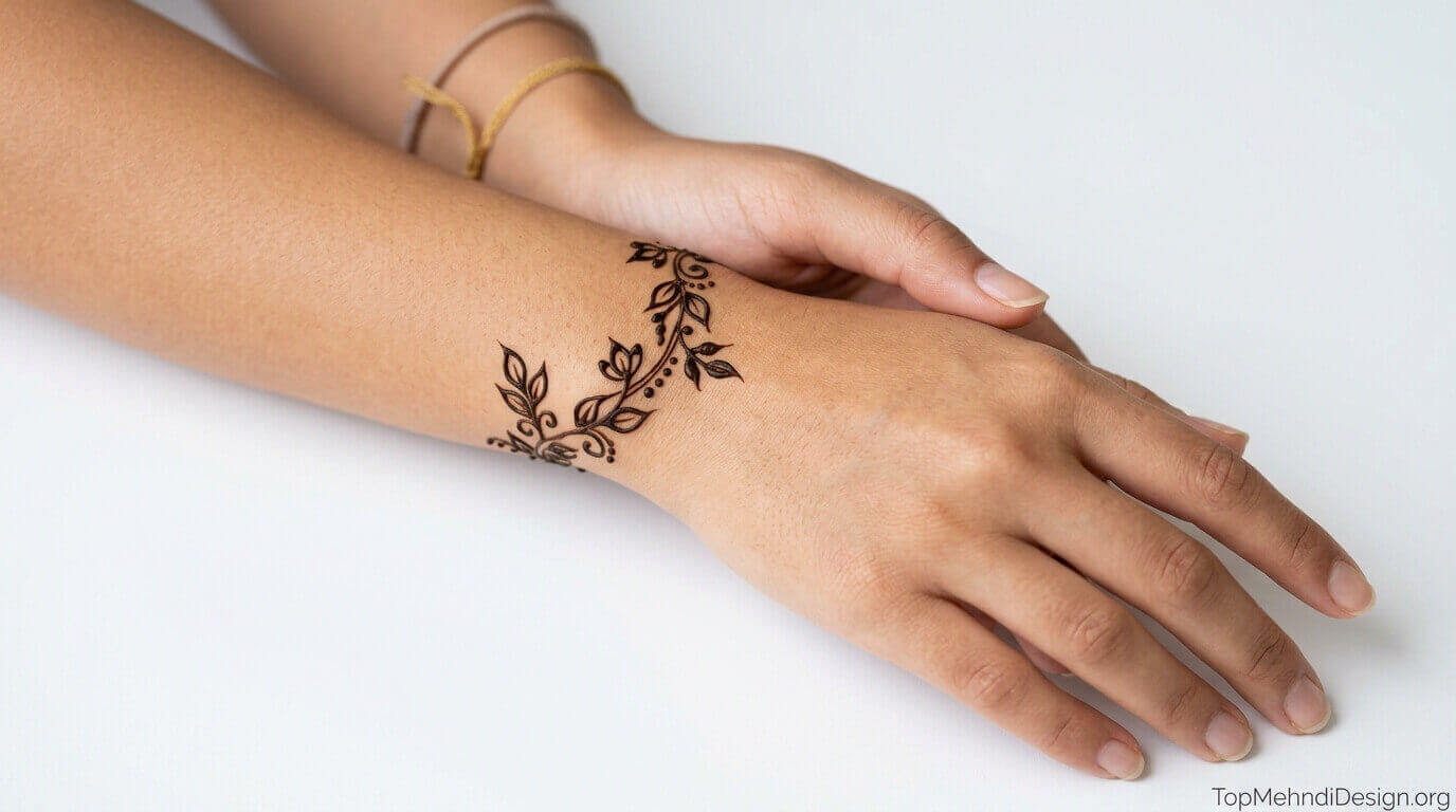 Wrist Mehndi Design Simple 2026